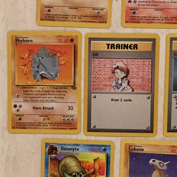 Pokemon Cards 1999 Charmander Lot Of 10 Card Assortment Assorted Cubone Machop - Picture 8 of 15